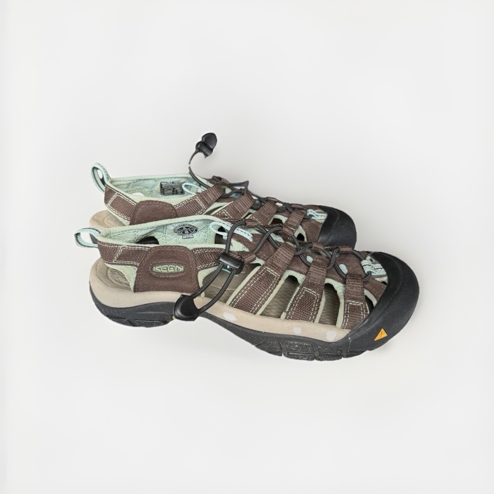 Keen Newport H2 Sandals Women 8 Brown Green Hiking Water Shoes Outdoor